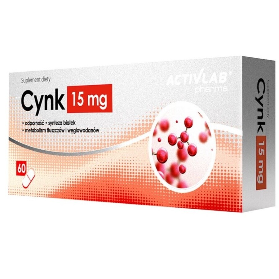 Zink 15mg Activlab Pharma, 60 Tabletten