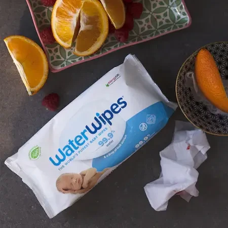 Biodegradable wet wipes for babies, 9 x 60 pieces, WaterWipes