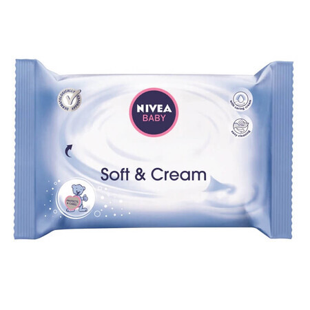 Soft & Cream Baby-Feuchttücher, 63 Stück, Nivea