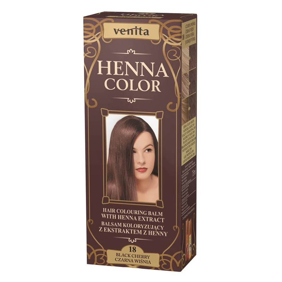 Venita Henna Color Loțiune colorantă pe bază de plante cu extract de henna 18 Black Wine, 75ml