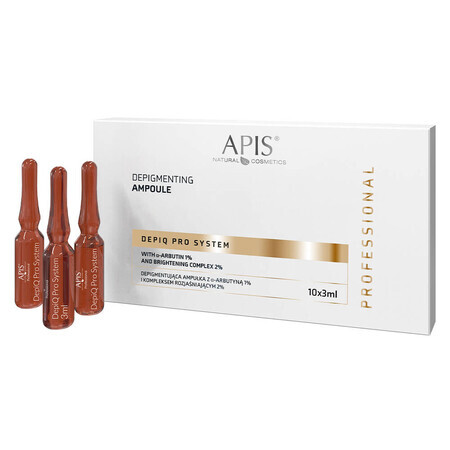 Apis Depigmenterende ampul met -arbutine 1% en verhelderend complex 2%, 10x3ml