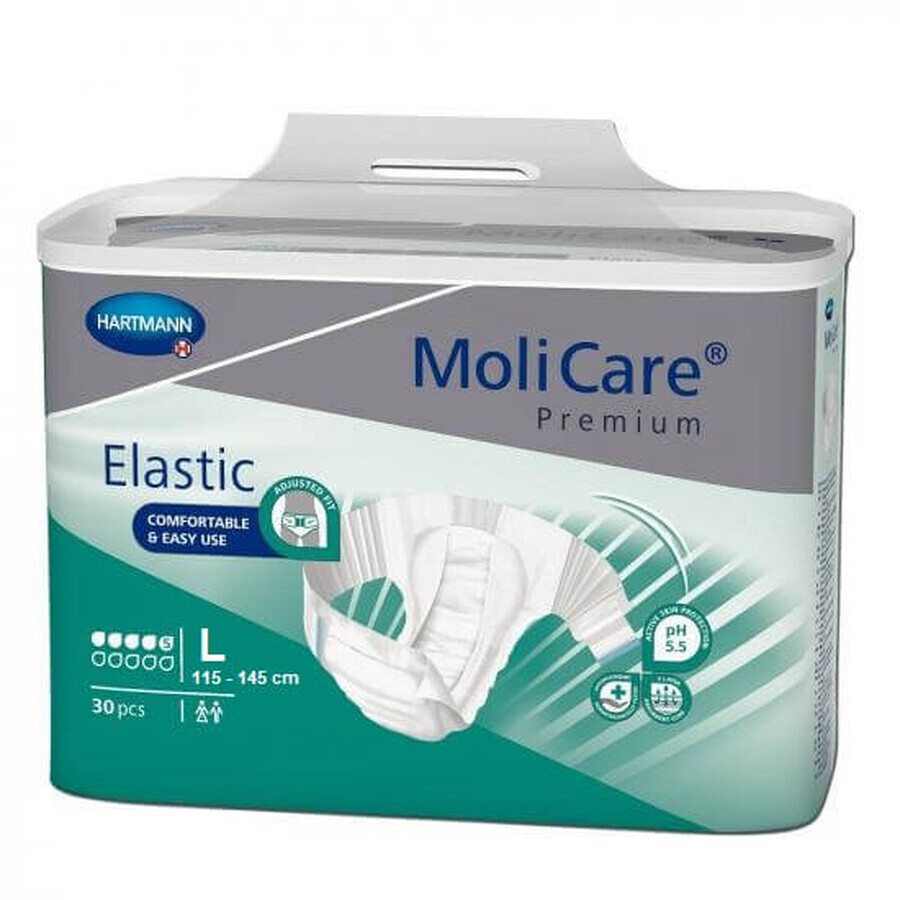 MoliCare Premium Elastic Inkontinenzslip 5 PIC Größe L (1651873), 30 Stück, Hartmann