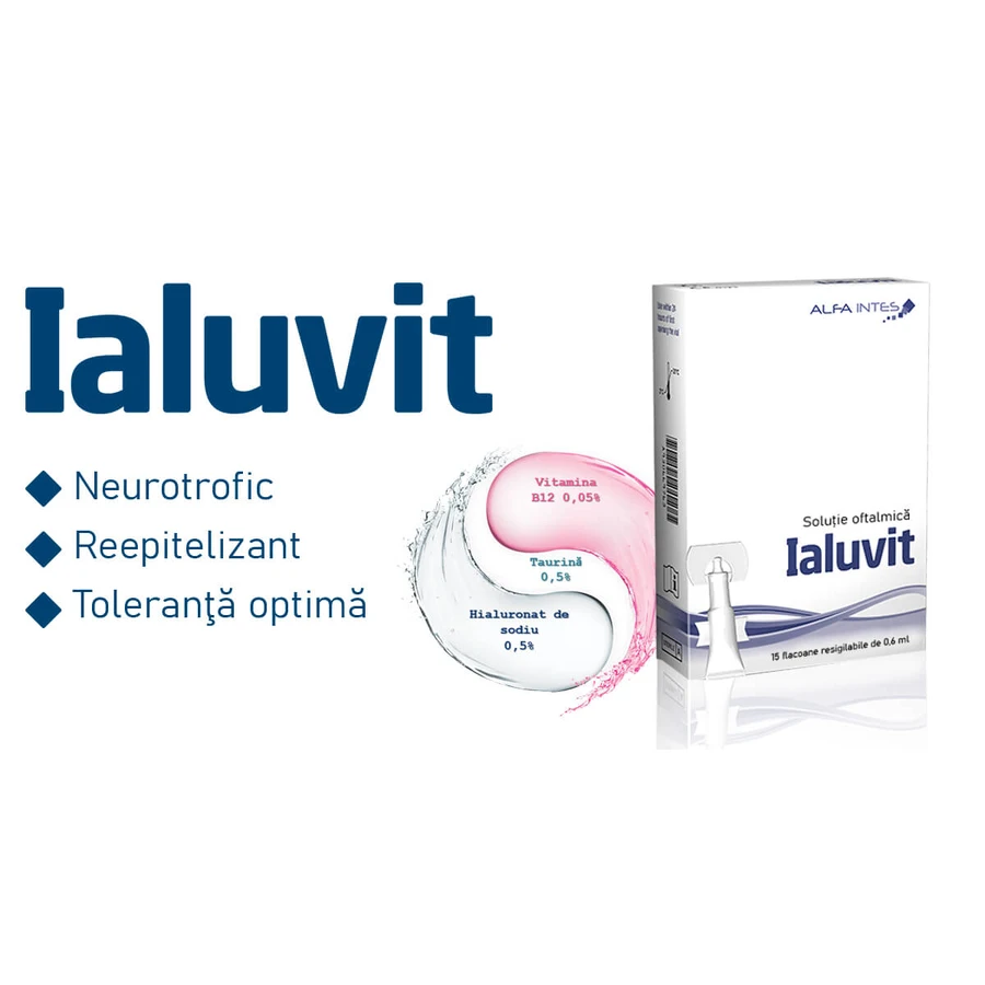 Ialuvit Ophthalmic Solution, 15 vials x 0.6 ml, Alfa Intes