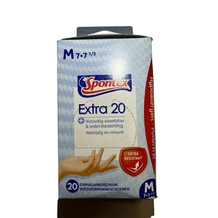 Spontex, washandjes maat 7-7.5, 20 stuks