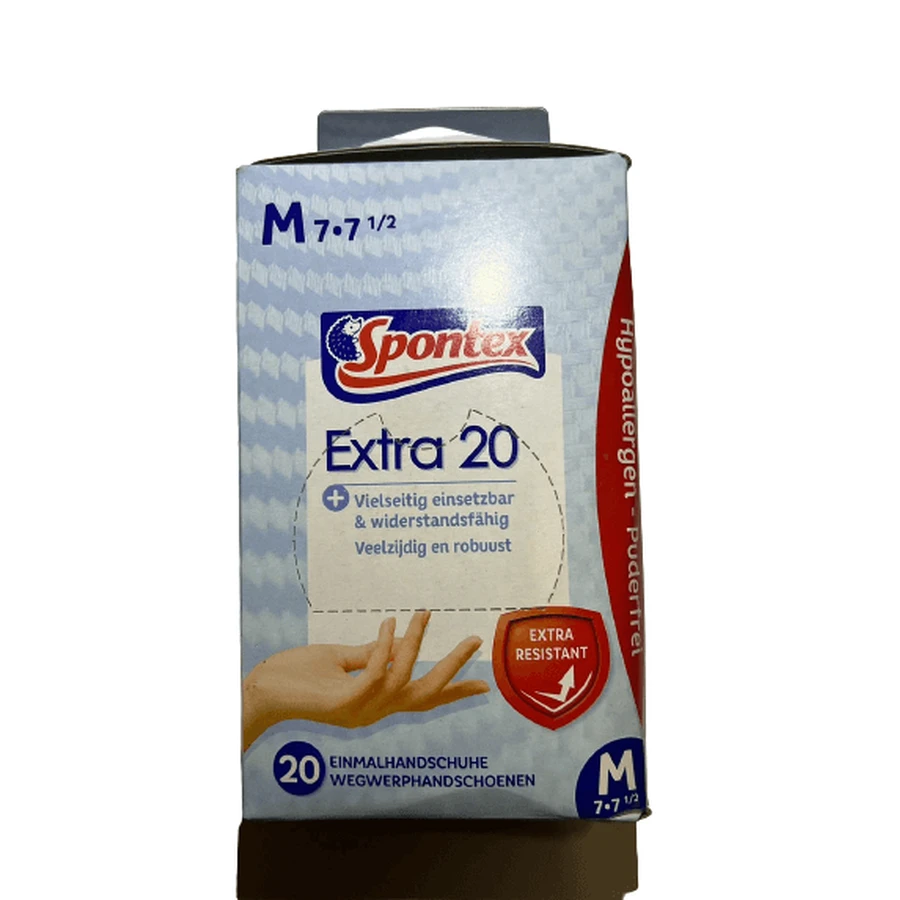 Spontex, washandjes maat 7-7.5, 20 stuks
