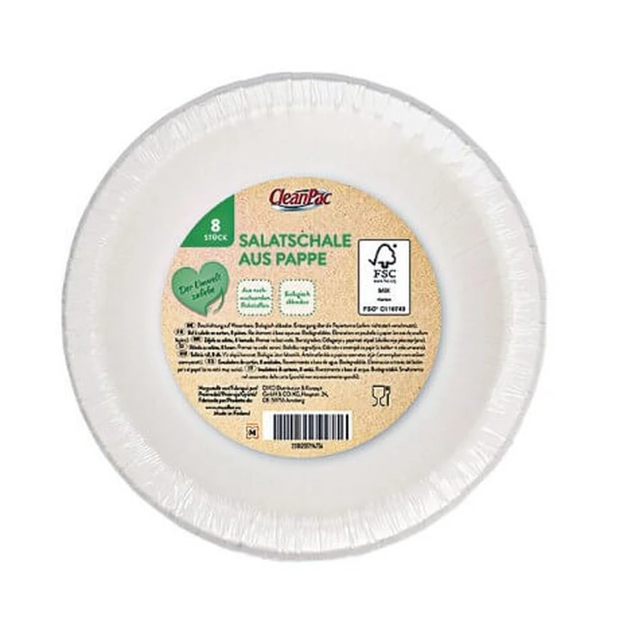 CleanPac, Papierschüssel, 8 Stück