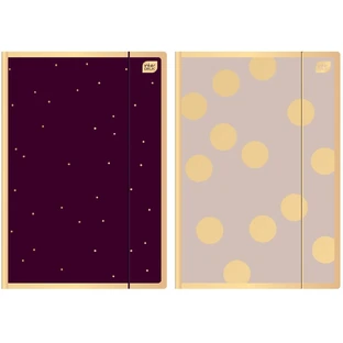 A4-Mappe mit Gummizug, Satin Gold 3