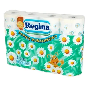Regina, hârtie igienică cu mușețel, 12 role