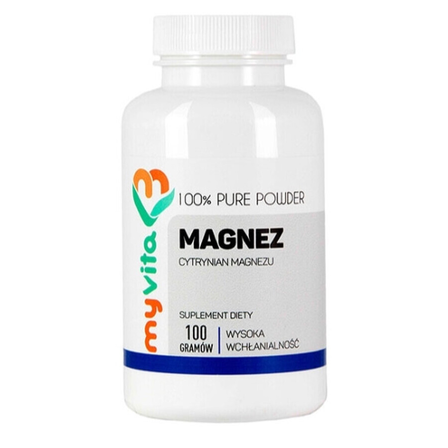 MyVita, Magnesium, Magnesiumcitrat, 100g