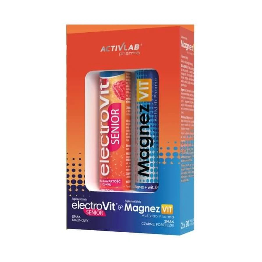 Activlab Pharma, ElectroVit Senior Raspberry 20 Tabletten + MagnezVit Blackcurrant 20 Tabletten