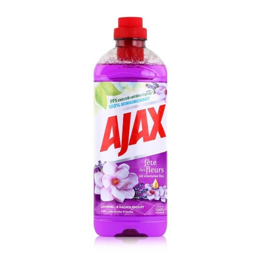 Ajax Bodenpolitur, Lavendel und Magnolie, 1l