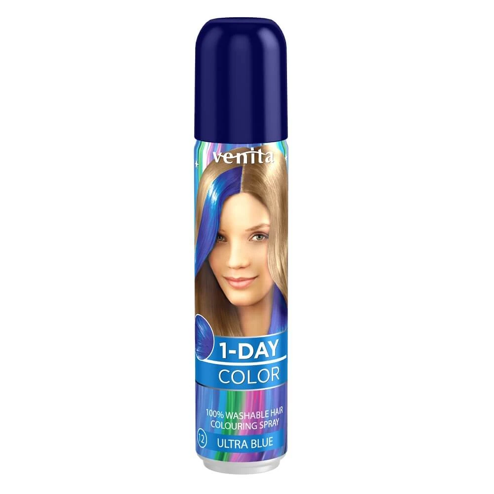 Venita 1-Tag Farbe Ultra Blau Farbiges Wachs Spray 50ml