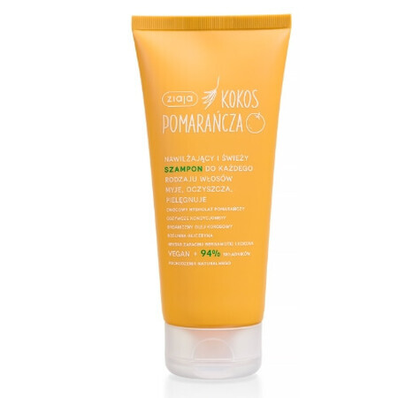 Ziaja Kokos Pomaracza Feuchtigkeitsshampoo für alle Haartypen, 200 ml - Long-life!