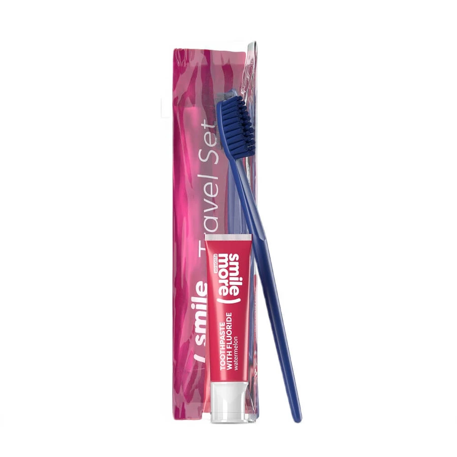HiSkin Smile Zahnpasta 30ml + Zahnbürste Rot