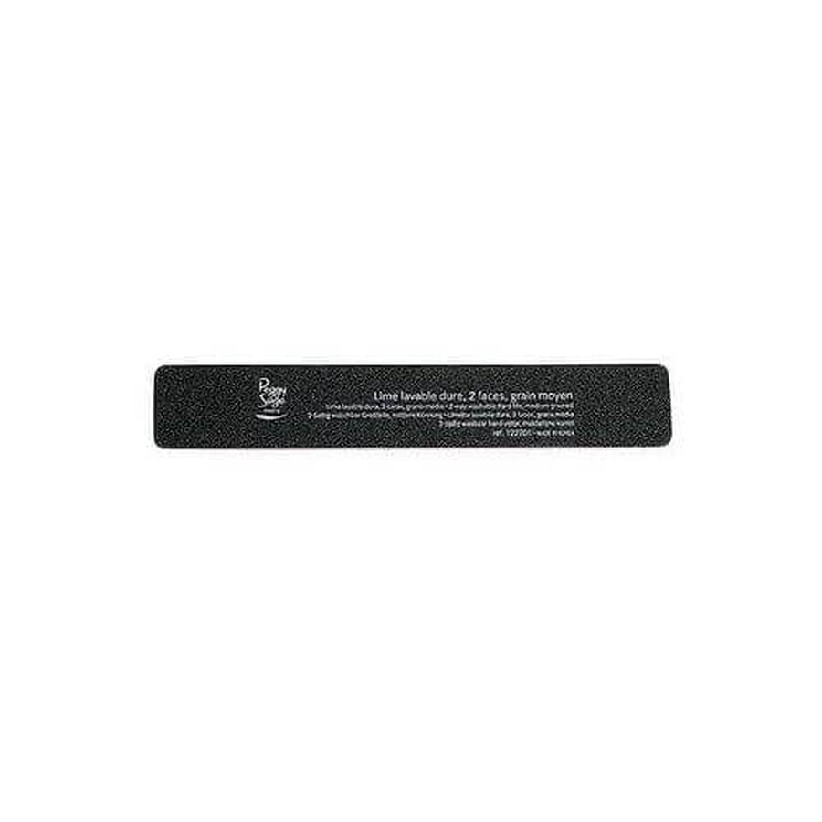 Peggy Sage Rectangular Nail File 100/180 negru, 1 buc