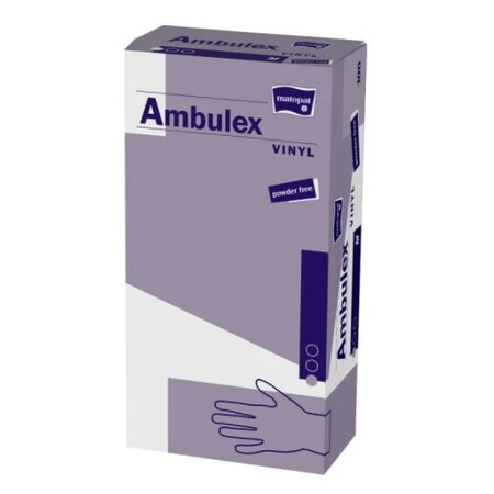 Ambulex Vinyl XS puderfreie Behandlungshandschuhe, 100 Stück - Long Life!