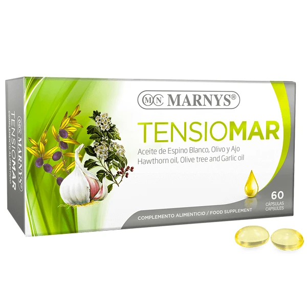 Tensiomar für Bluthochdruck und Cholesterin, 60 Kapseln, Marnys