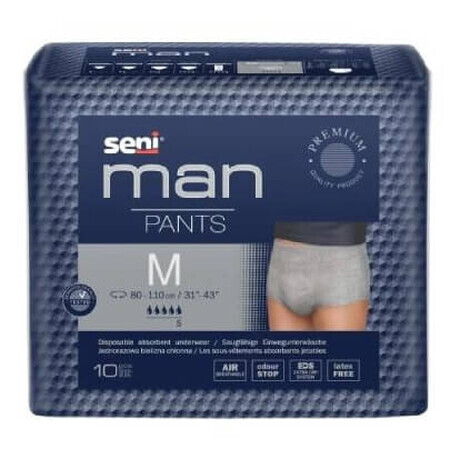 Seni Man Pants 5 Slip Chonic, Medium, 10 pezzi - A lungo termine!