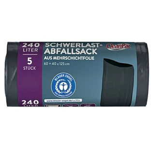 CleanPac, sac robust de 240l, 5 bucăți