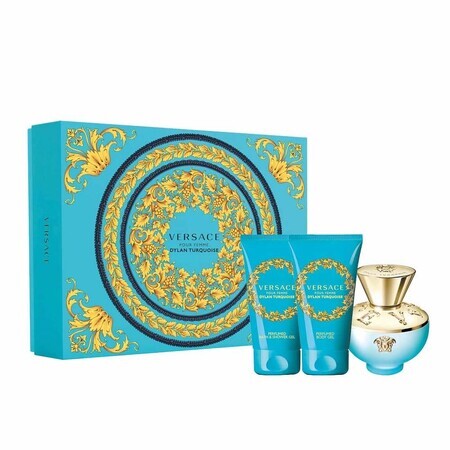 Versace Dylan Dylan Turquoise Pour Femme set eau de toilette 50ml + eau de douche 50ml + body lotion 50ml