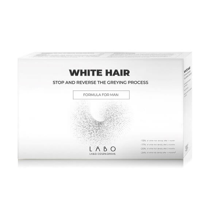 Anti graues Haar Behandlung für Männer Weißes Haar, 20 Fläschchen, Labo