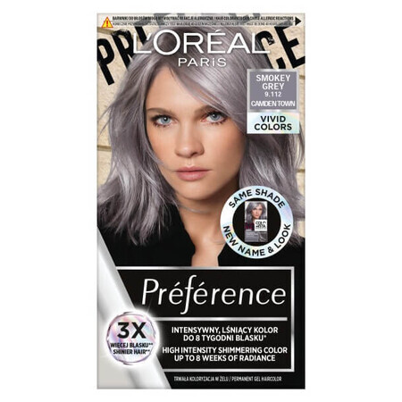 L'Oreal Paris Preference Vivid Colors Cera colorante 9.112 Grigio fumo