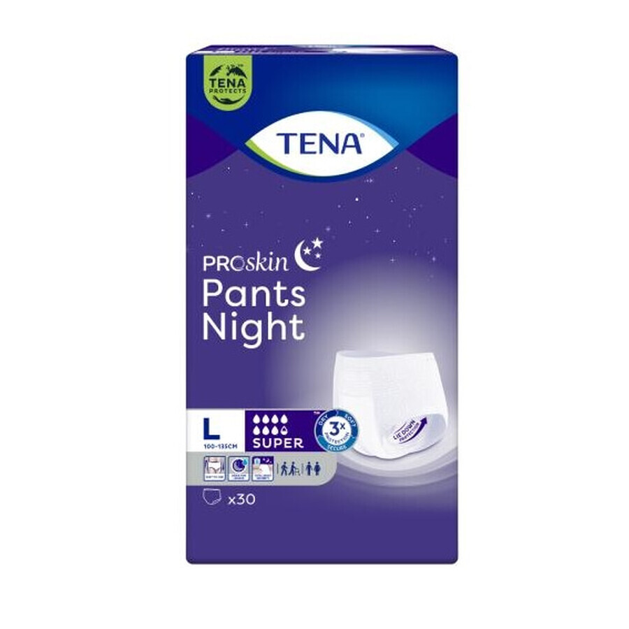 Tena Pants ProSkin Pants Super Night L, 30 piezas - ¡Larga Duración!