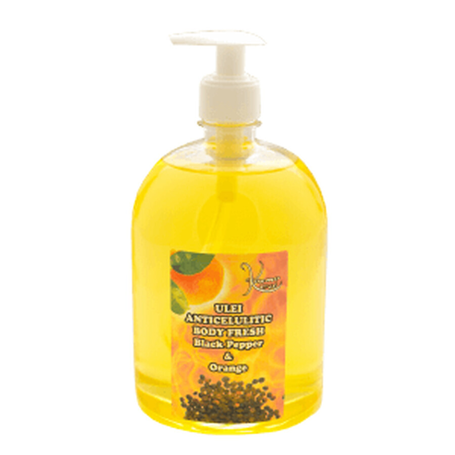 Ulei anticelulitic Body Fresh Black Pepper si Orange, 1000 ml, Kosmo Oil