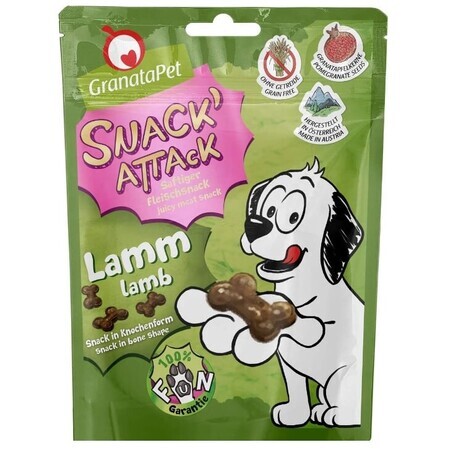 GranataPet, Snack Attack, Snacks für Hunde, Lammfleisch, 100g