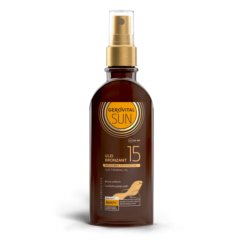 Gerovital Bräunungsöl SPF 15, 150 ml, Farmec