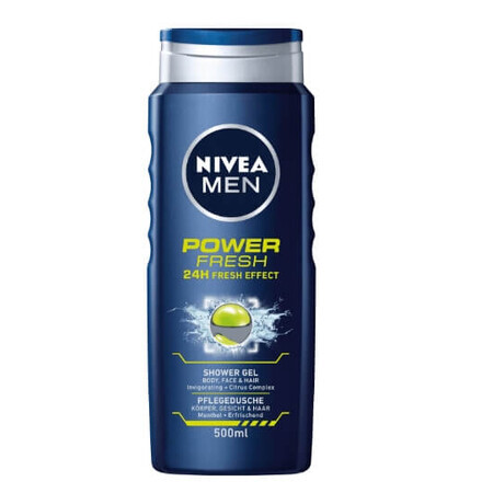 Nivea Men, shower gel, Power refresh, 500 ml