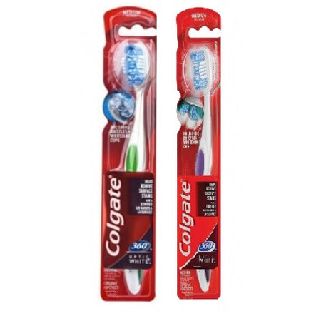 Brosse à dents Colgate 360 Optic White, moyenne, 1 pc.