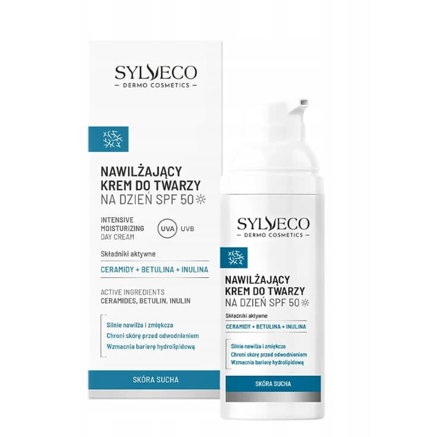 Sylveco Dermo Skin Crème de jour hydratante pour peaux sèches SPF 50, 50 ml