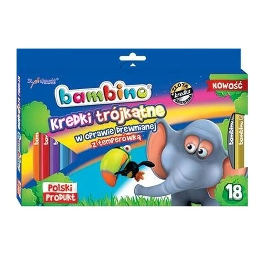 Bambino, crayons de couleur Tricolore, 18 couleurs + taille-crayon