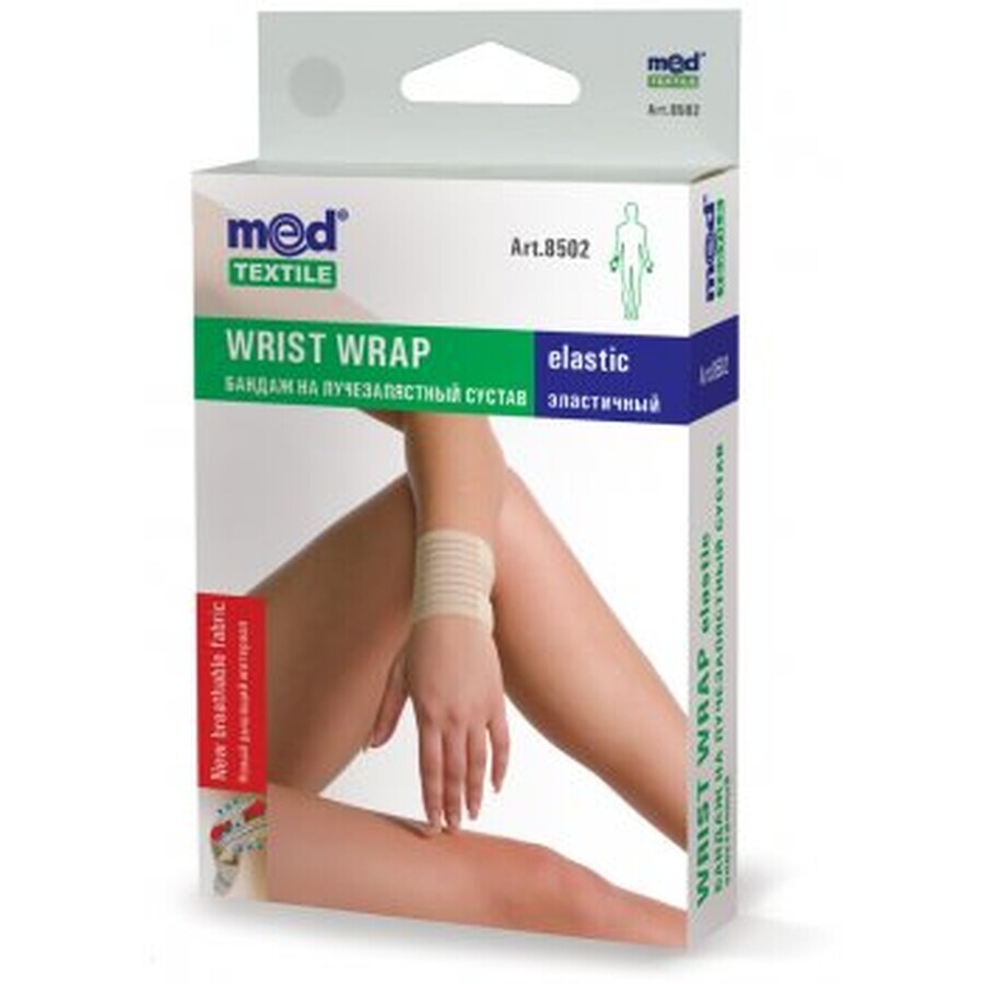 Elastische Handgelenkbandage, beige, Größe L/XL, 8505, Med Textile