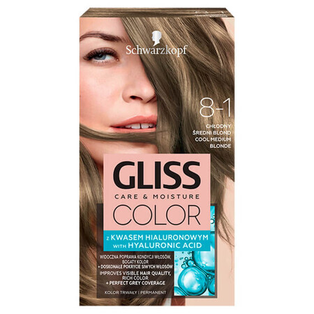 Schwarzkopf Gliss Color Wax Colour cu acid hialuronic Cool Red Blonde 8-1