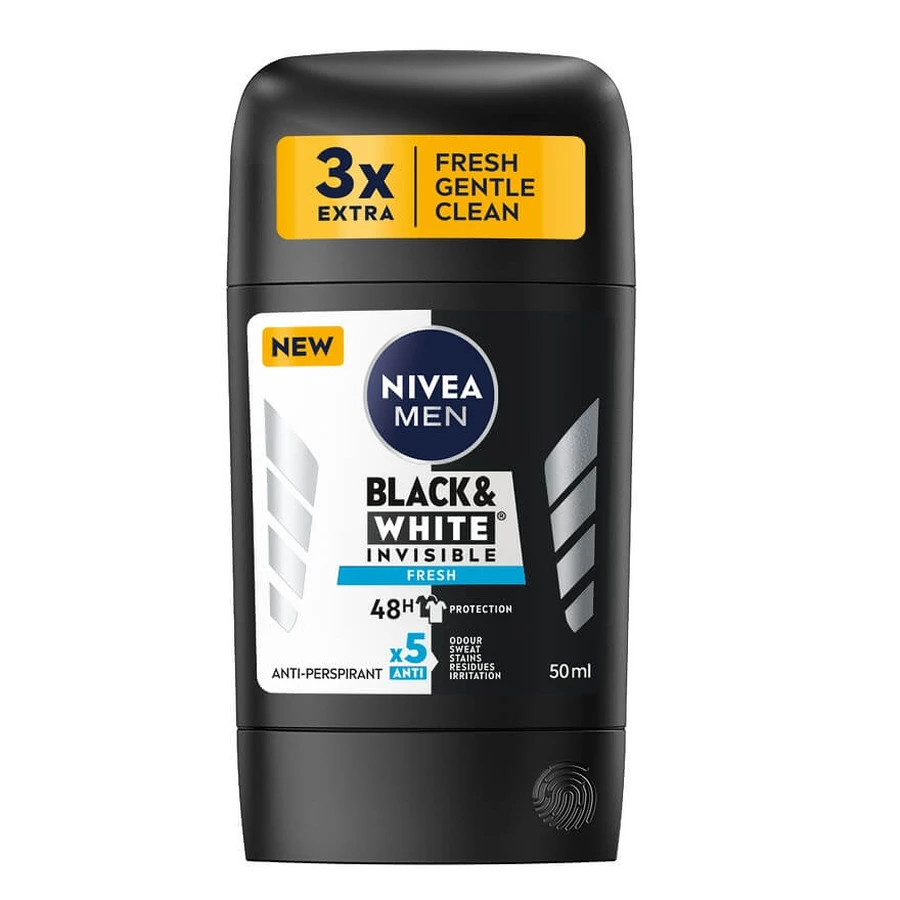 Nivea Men Black amp;White Invisible Fresh Antitranspirant Stick, 50ml
