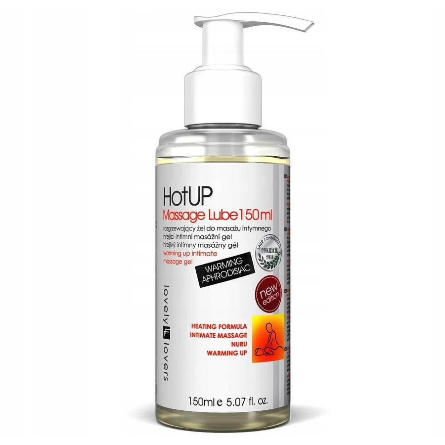 Lovely Lovers HotUp Massage Lube Lubrificante riscaldante per massaggi intimi, 150ml