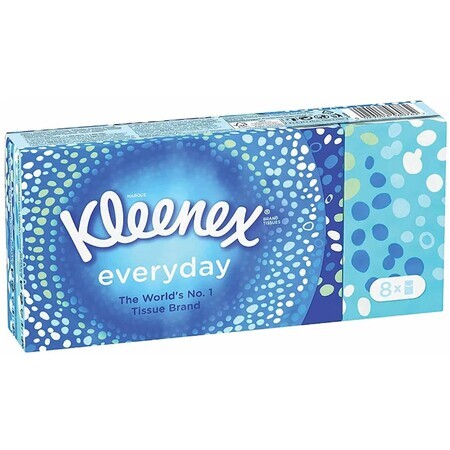 Kleenex, Everday, Papiertaschentücher, 8 Packungen