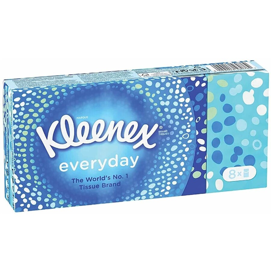 Kleenex, Everday, Papiertaschentücher, 8 Packungen