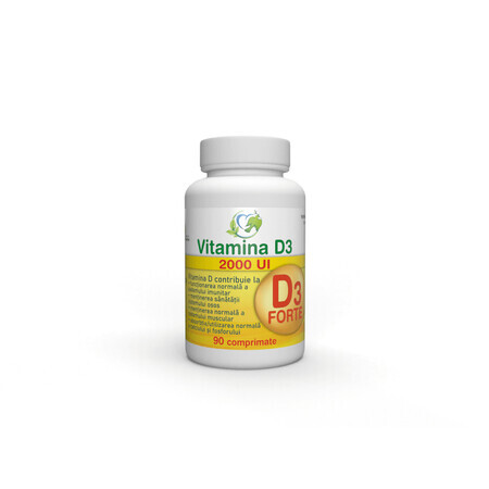 Vitamina D3 Forte 2000 UI, 90 comprimate, Justin Pharma