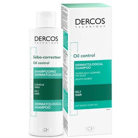  Șampon pentru păr gras Oil Correct Dercos, 200 ml, Vichy
