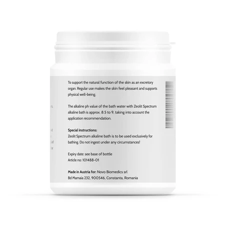 Zeolith Spectrum basisches Badesalz, 360 g, Novo Biomedics