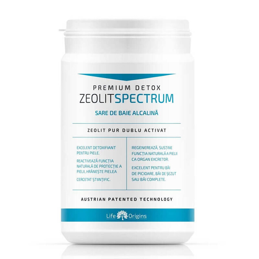 Zeolit Spectrum sare de baie alcalina, 800 g, Life Origins