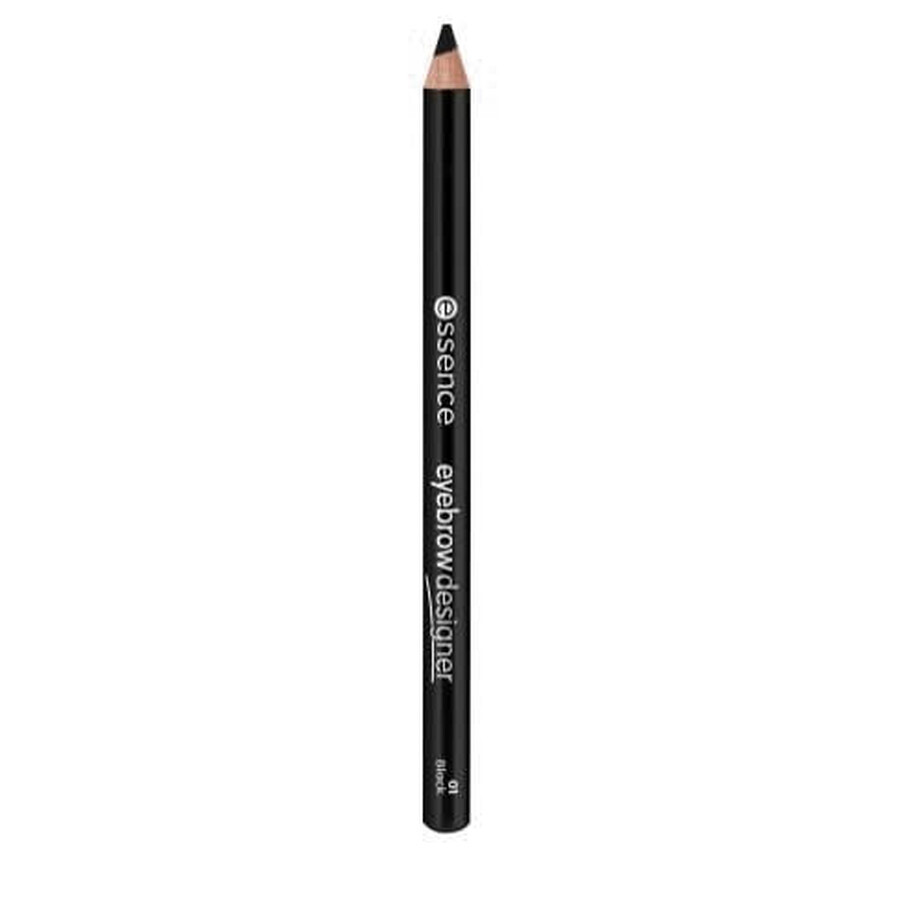 Essence, Eyebrow designer, lápiz de cejas tono negro 01, 1g