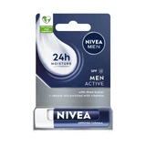 Nivea Men Active Pielęgnująca pomadka do ust SPF15, 4.8g