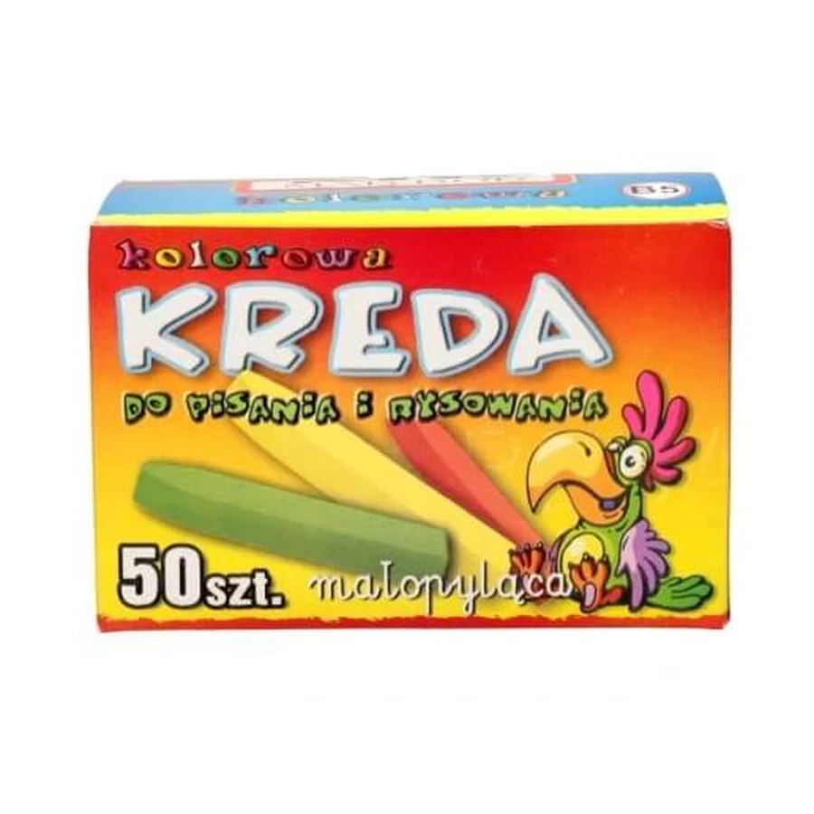 Mar-Bor, School Chalk, square, colored, 50 pieces