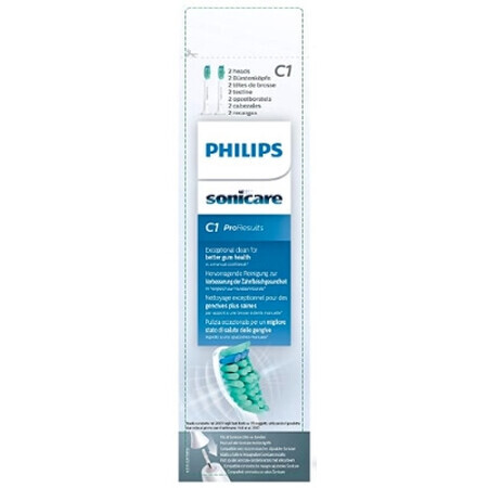 Philips HX6012/07, ProResults-tandenborstelkapjes, wit, 2 stuks