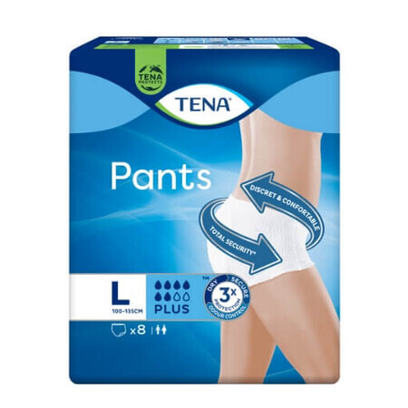 Tena Pants Plus, kanonische Slips L, 8 Stück