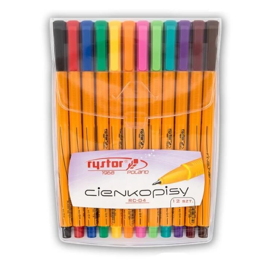Rystor, Crayons de couleur fins, couleurs mélangées, 12 pièces